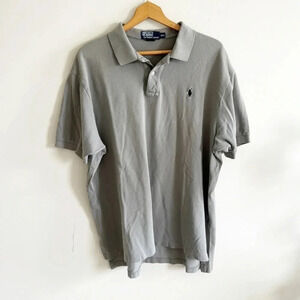 Polo Ralph Lauren short sleeve gray cotton polo shirt size XXL